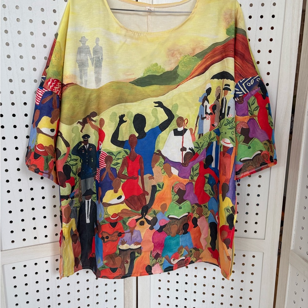 Artist Couture Multicolor Graphic Blouse